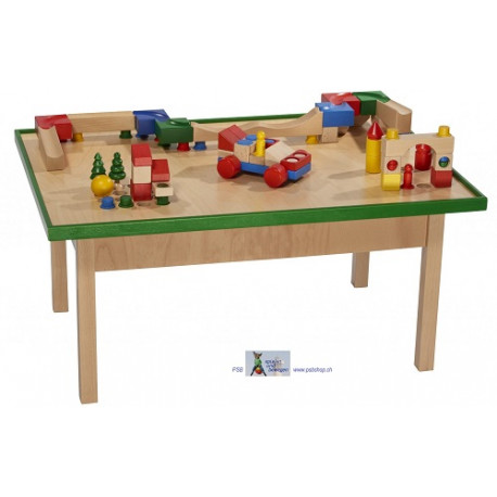 Spieltisch inkl Holz-Bausteine - Cubio Steckbausteine