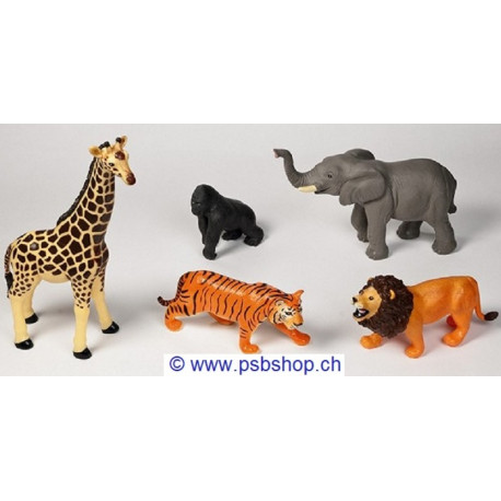 Wilde Tiere 5-St. gross, Aufstellfiguren-Set