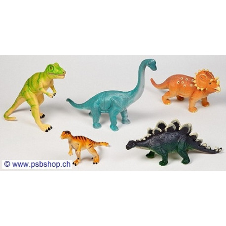 Dinosaurier, 5 grosse Urzeittiere,  Aufstellfiguren-Set