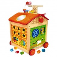 Motorik- und Formenspiel - Multi Activity House. Spiel- und Lauflernwagen mit unterschiedlichen Spielfunktionen