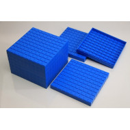 Hunderterplatten 10 Stück blau