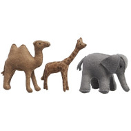 Filzfiguren Elefant, Giraffe, Kamel