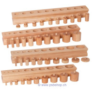 Zylinderblock-Set, Sinnesmaterial 4-teiliges Komplettset