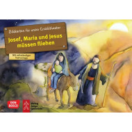 Josef, Maria und Jesus müssen fliehen. Kamishibai Bildkartenset