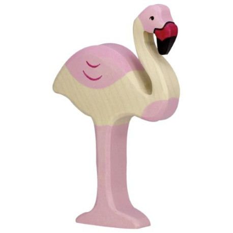 Flamingo Holztier