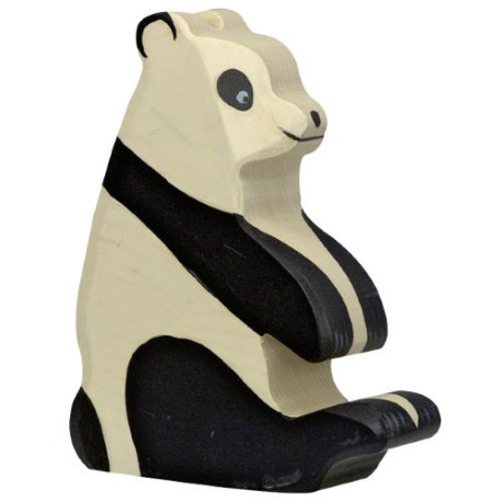 Pandabär, sitzend Holztier