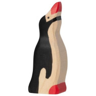 Pinguin, klein, Kopf hoch, Holztier