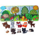 Tiere des Waldes, Textil- Spielbuch mit 10 Tierfiguren