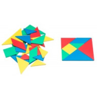 Tangram Set in 4 Farben 28 Teile