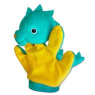 Drache, kuschelige Handpuppe für Kinderhände