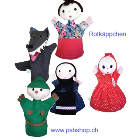 Rotkäppchen, Handpuppen-Set für Erwachsene Hände