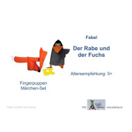 Der Rabe und der Fuchs, Fingerpuppen-Märchen-Set