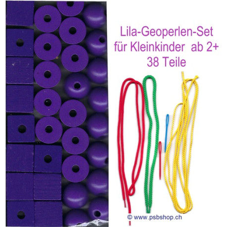 Lila-Geoperlen-Set für Kleinkinder ab 2+