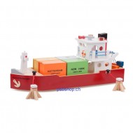 Harbor Line - Containerschiff Frachtschiff mit Container, 60 x 19 x 27, 5 cm, ab 3-jährig