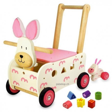 Schiebewagen Hase, 37,5x25x41,5 cm, ab 12 Monaten