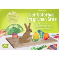 Der Osterhas im grünen Gras für die Erzählschiene