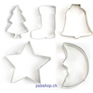 Riesen-Ausstecher Set, Weihnachten, 5 Teile